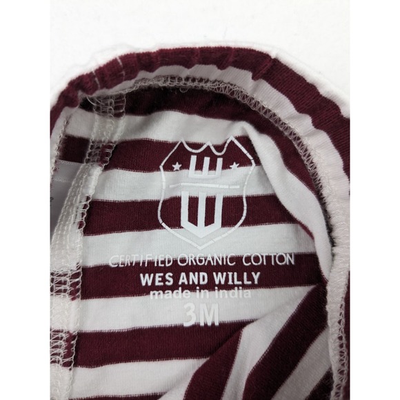 Wes & Willy Maroon Striped Leggings - Picture 2 of 3